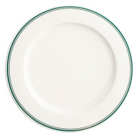 Плоска тарілка 27 см.  зелені смуги "Forte vira"